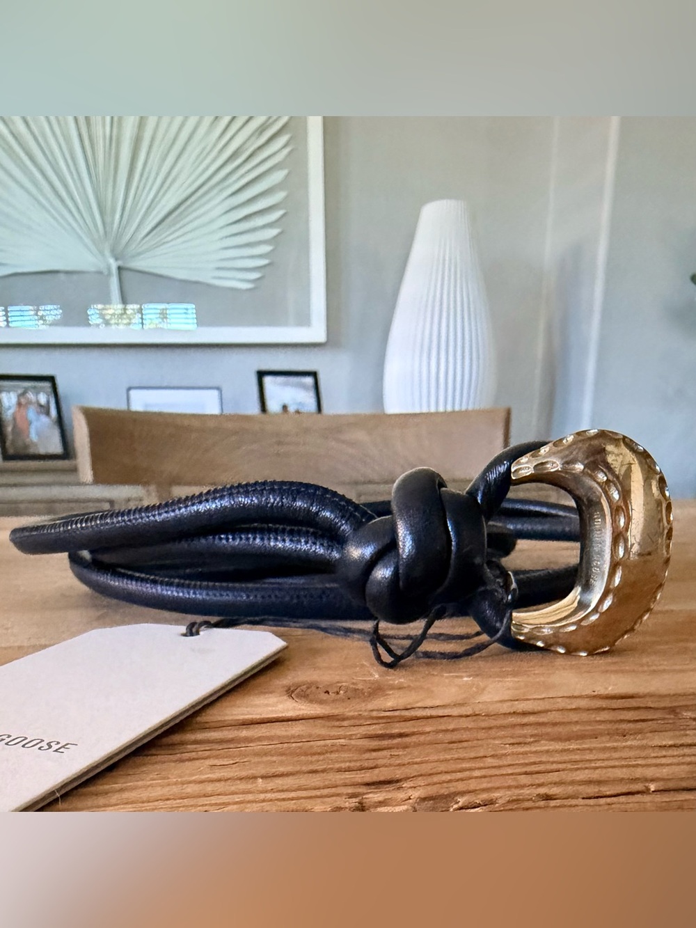 Golden Goose Tex Hook Leather Belt